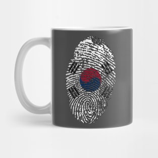 South Korea Flag - KR Fingerprint Flag - South Korean Flag Mug